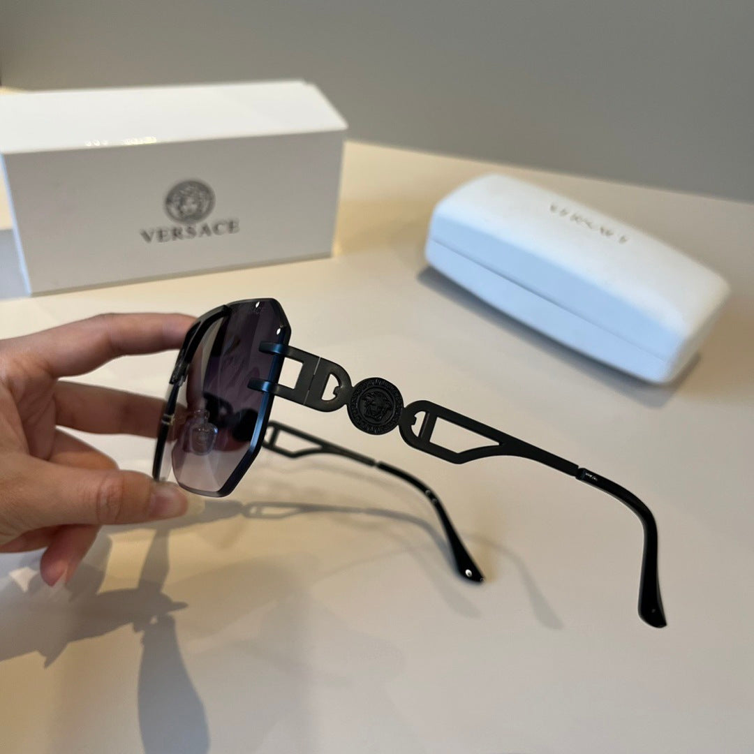 Versace Polarized Fashion Silver Lens Sunglasses for Men - detail image 4