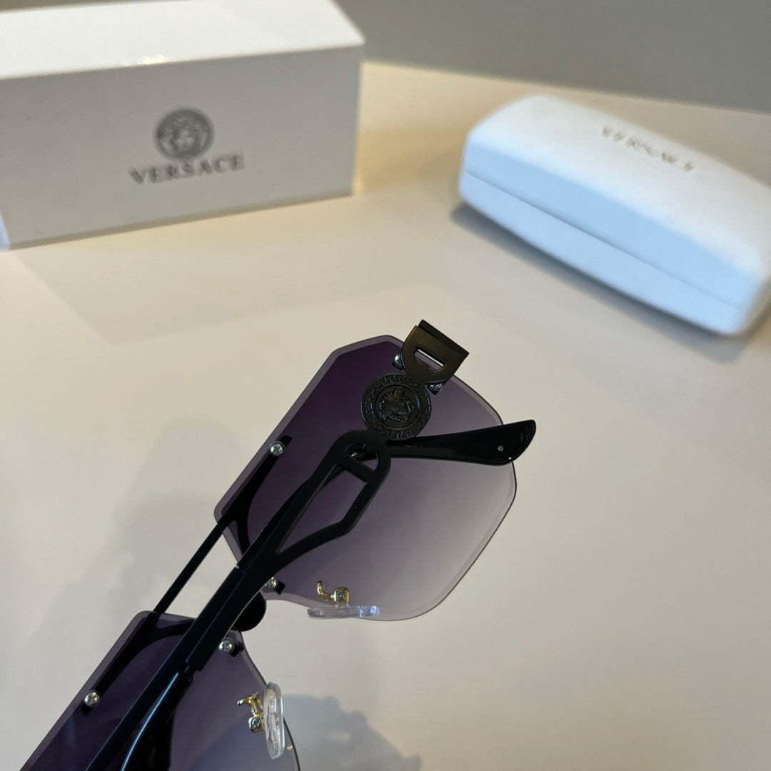 Versace Polarized Fashion Silver Lens Sunglasses for Men - detail image 8