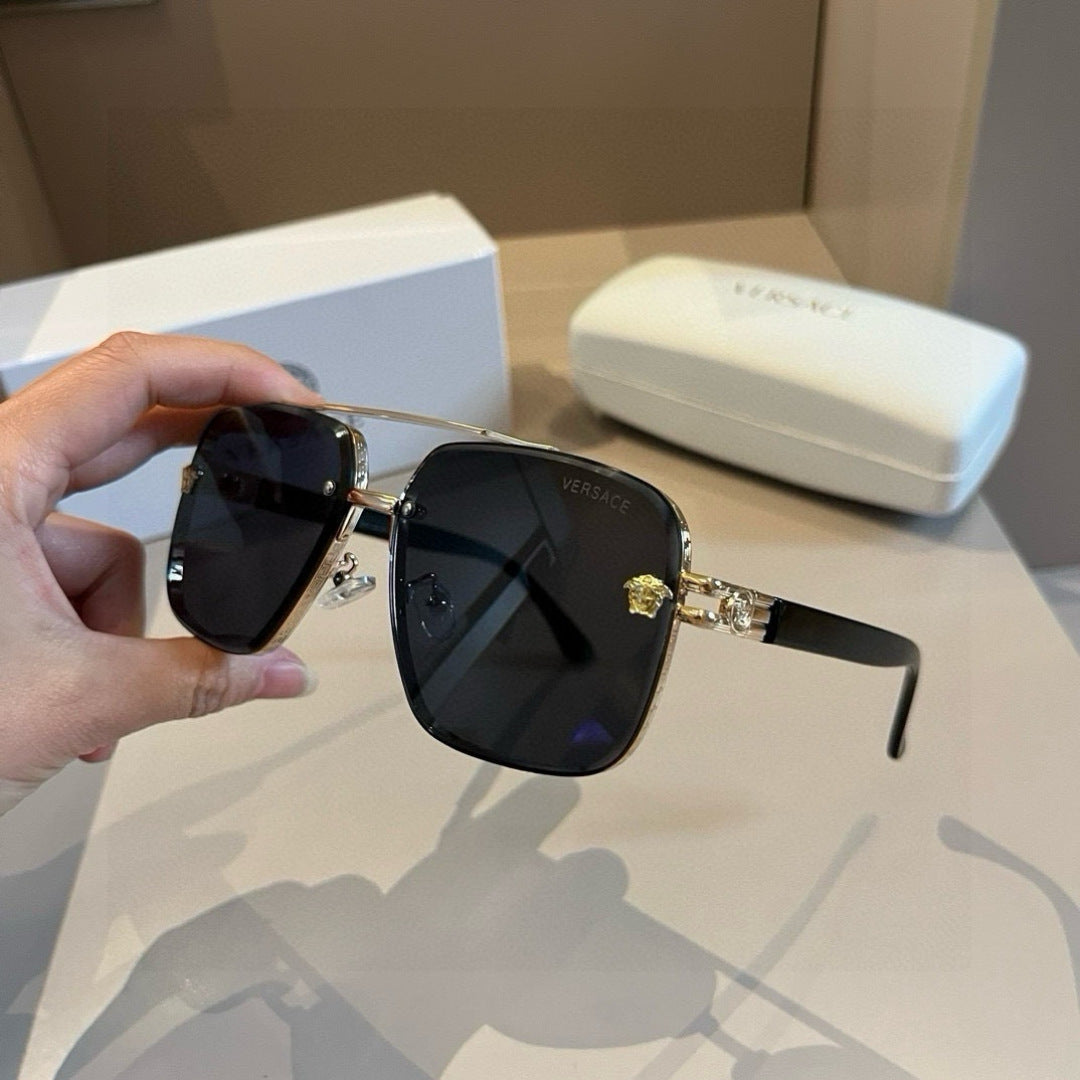 Versace Polarized Fashion Gold Lens Sunglasses for Men - detail image 4