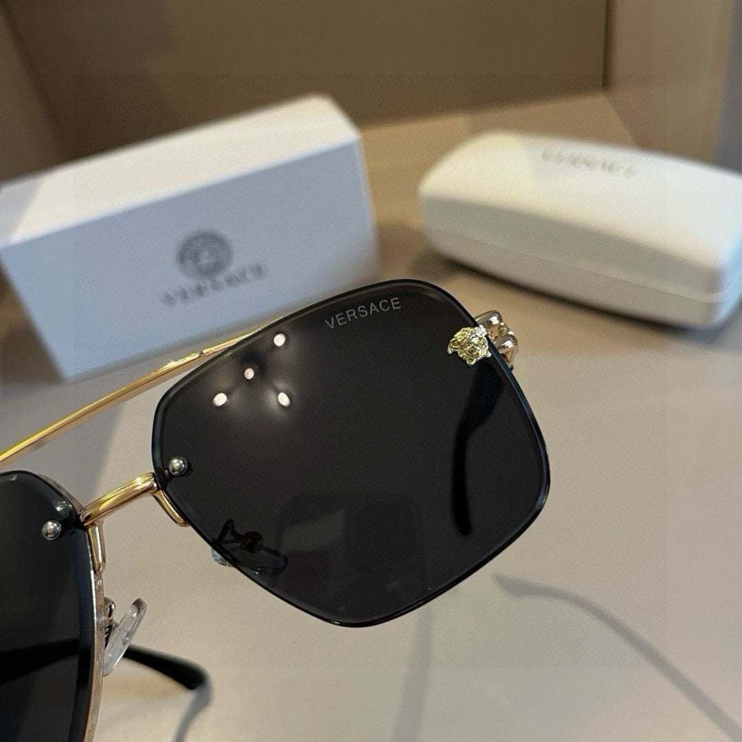 Versace Polarized Fashion Gold Lens Sunglasses for Men - detail image 5