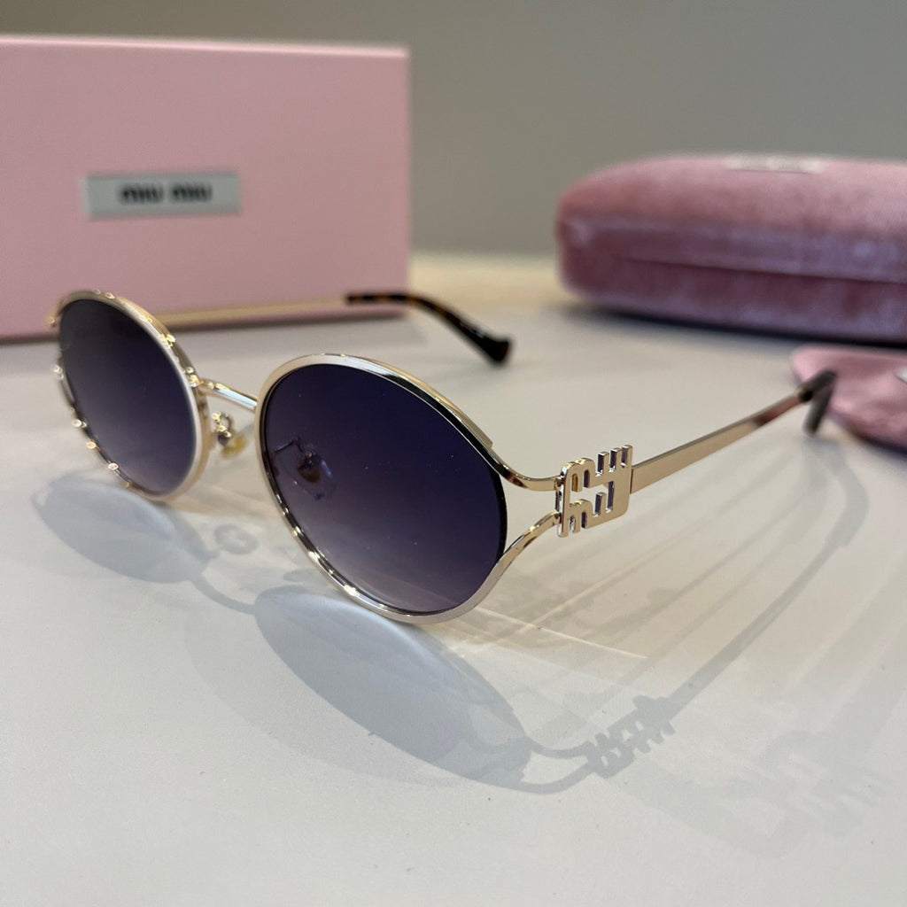 Miu Miu Metal Fashion Purple Lens Sunglasses for Men & Women - detail image 3