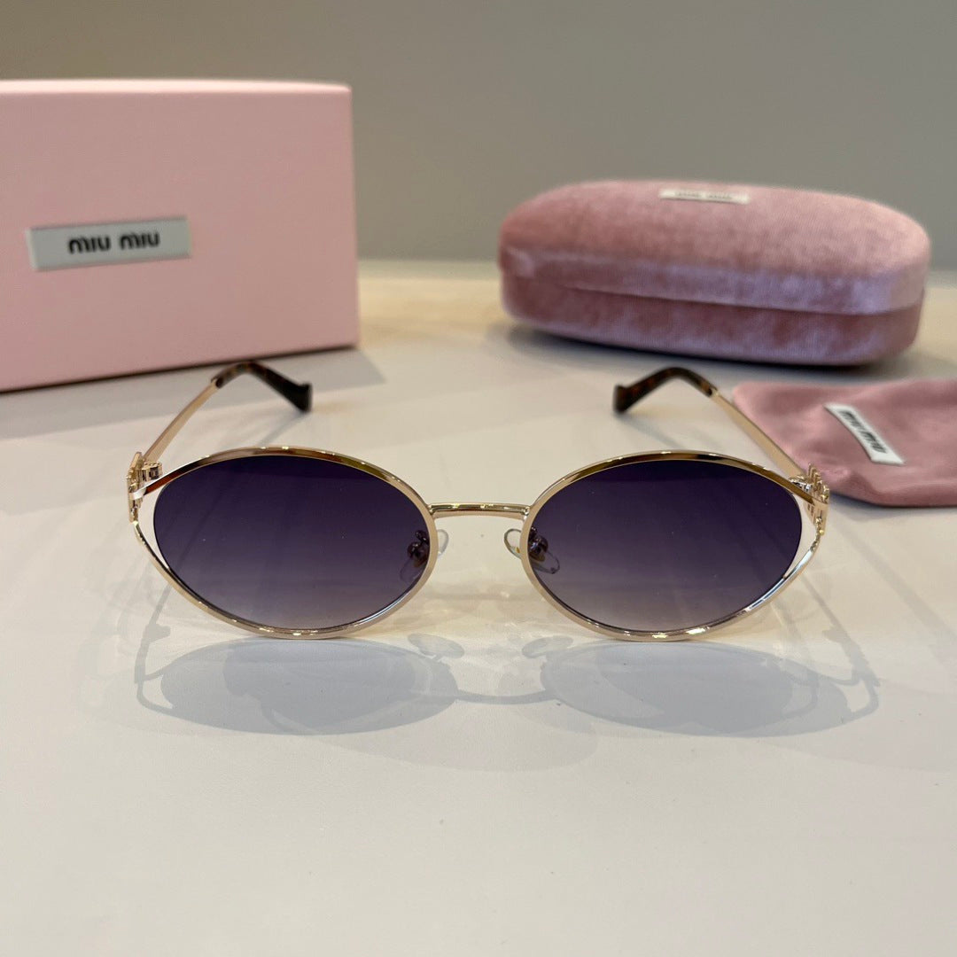 Miu Miu Metal Fashion Purple Lens Sunglasses for Men & Women - detail image 2