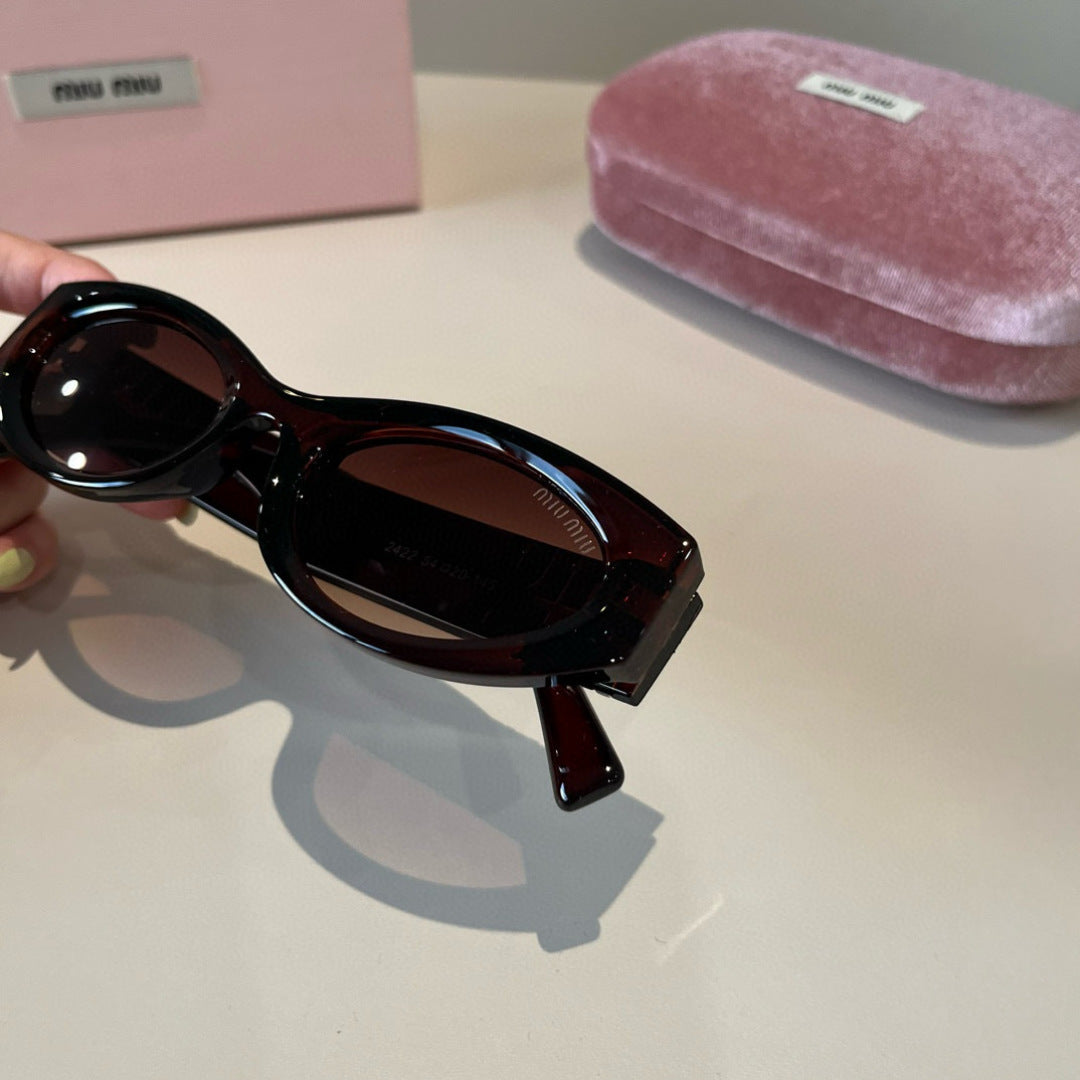 Miu Miu Cat-Eye Black Lens Sunglasses for Men & Women - 416195 - detail image 7