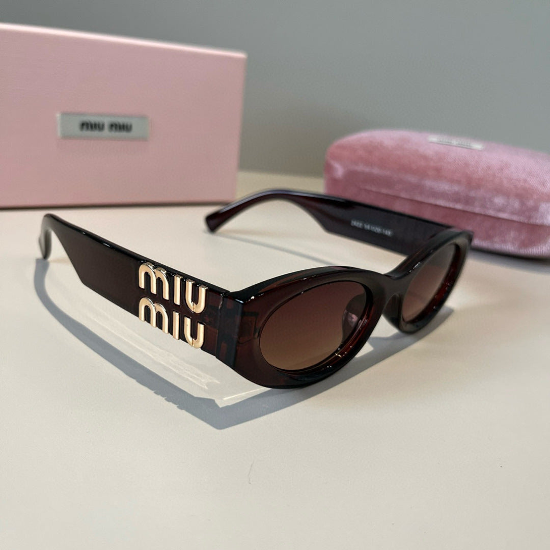 Miu Miu Cat-Eye Black Lens Sunglasses for Men & Women - 416195