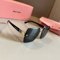 Miu Miu Lightweight Rimless Gold Lens Sunglasses for Women