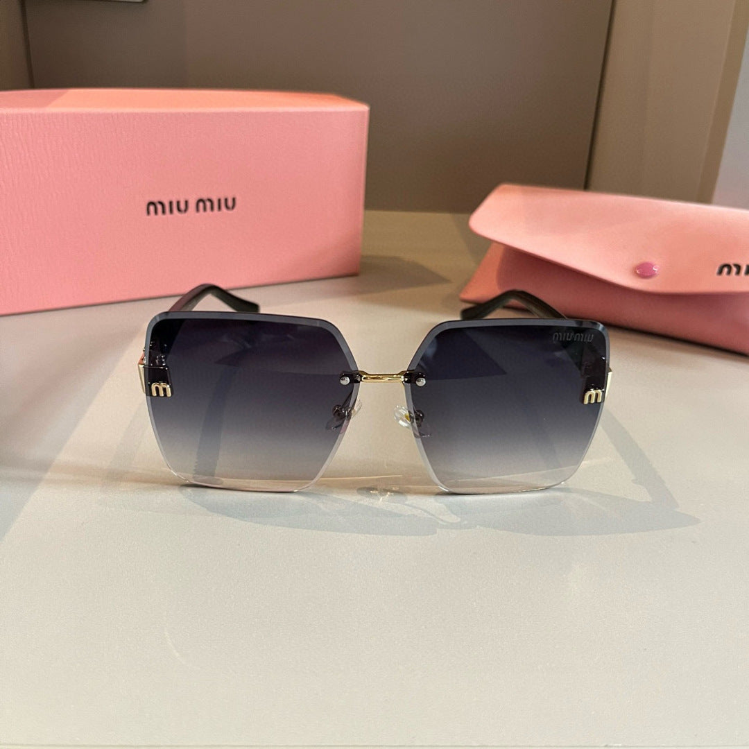 Miu Miu Lightweight Rimless Silver Lens Sunglasses for Women - 487678 - detail image 2