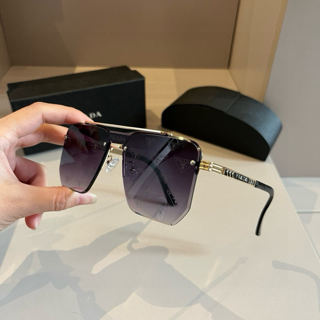 Prada Polarized Fashion Gold Lens Sunglasses for Men - 358377 - detail image 4