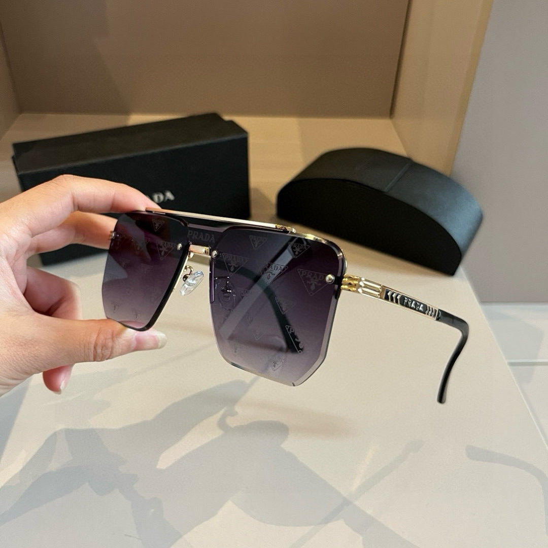 Prada Polarized Fashion Gold Lens Sunglasses for Men - 358377 - detail image 4
