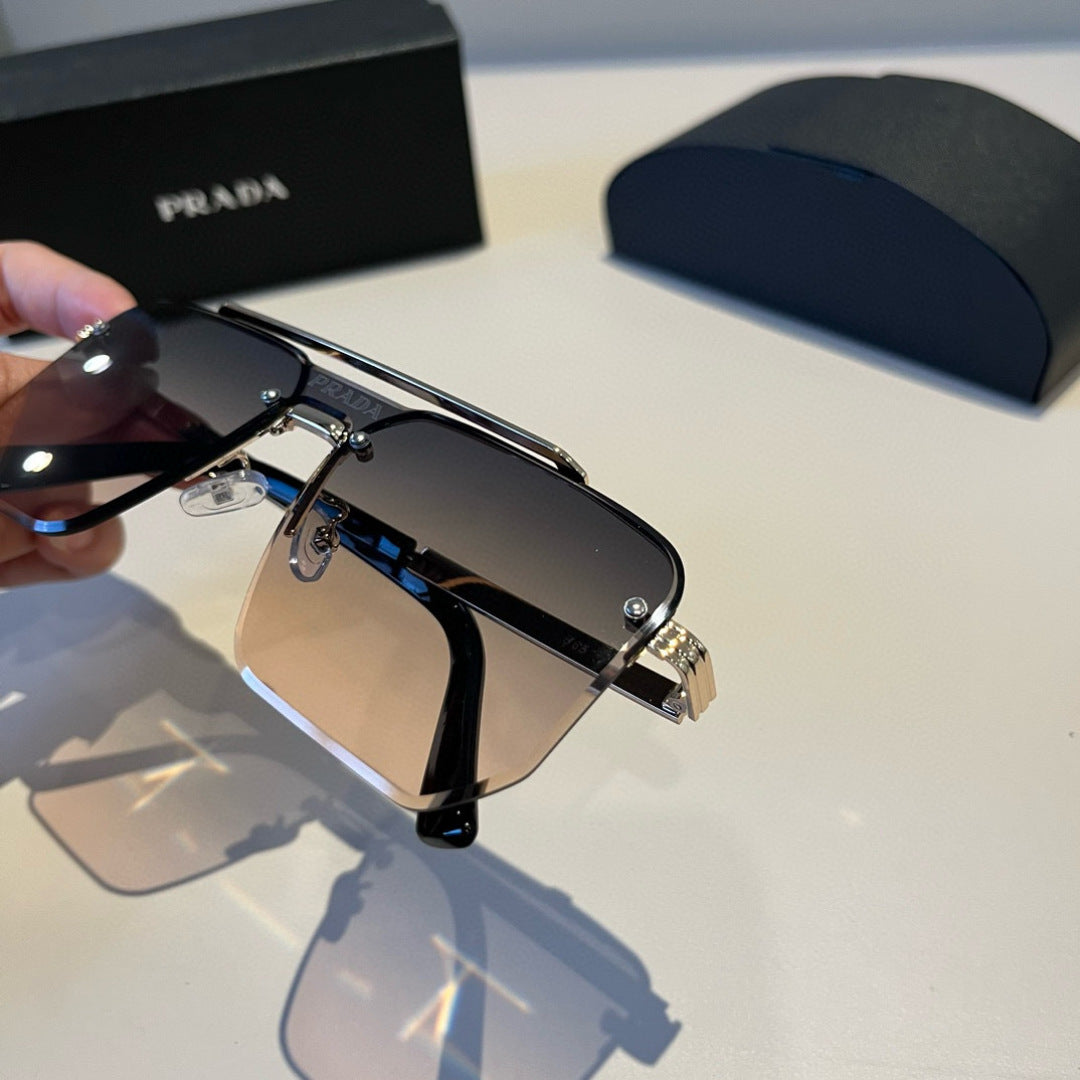 Prada Polarized Fashion Brown Lens Sunglasses for Men - 382655 - detail image 8