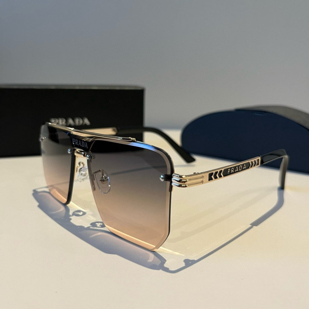 Prada Polarized Fashion Brown Lens Sunglasses for Men - 382655 - detail image 3