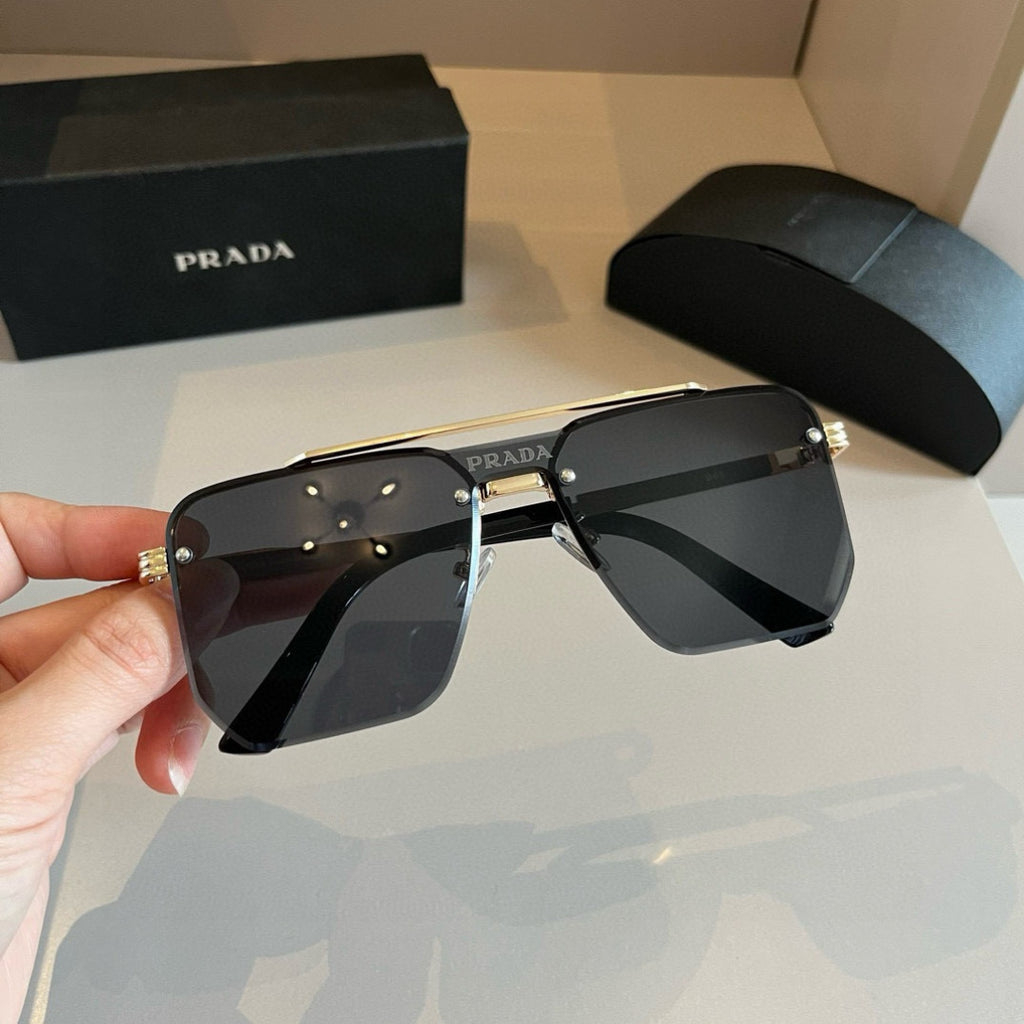 Prada Polarized Fashion Gold Lens Sunglasses for Men - 358439 - detail image 6