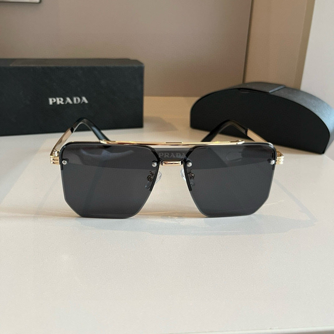 Prada Polarized Fashion Gold Lens Sunglasses for Men - 358439 - detail image 4