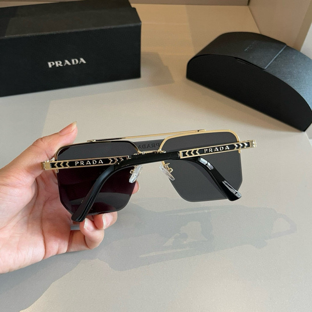 Prada Polarized Fashion Gold Lens Sunglasses for Men - 358439 - detail image 9