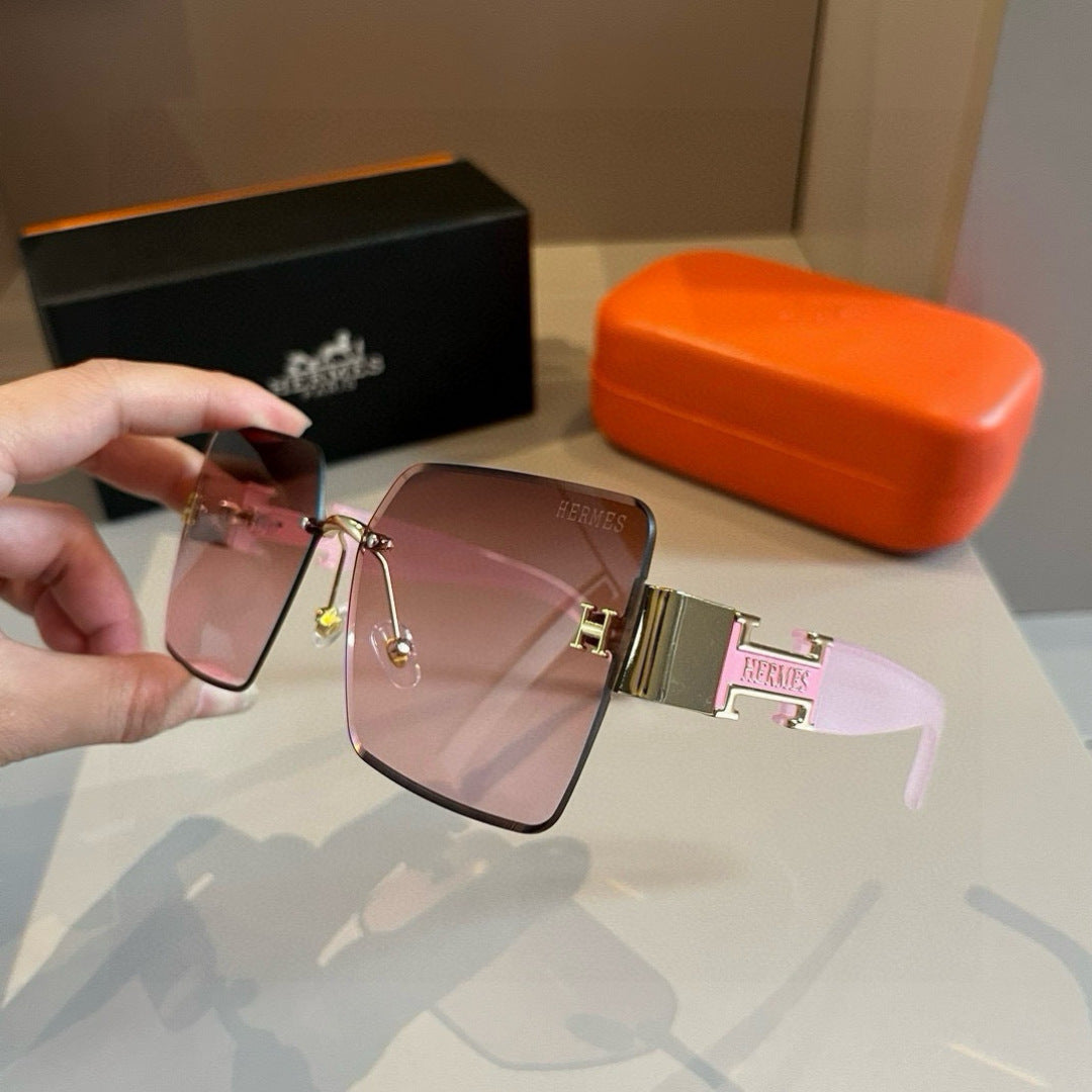 Hermès Oversized Red Lens Sunglasses for Women - 416532 - detail image 8