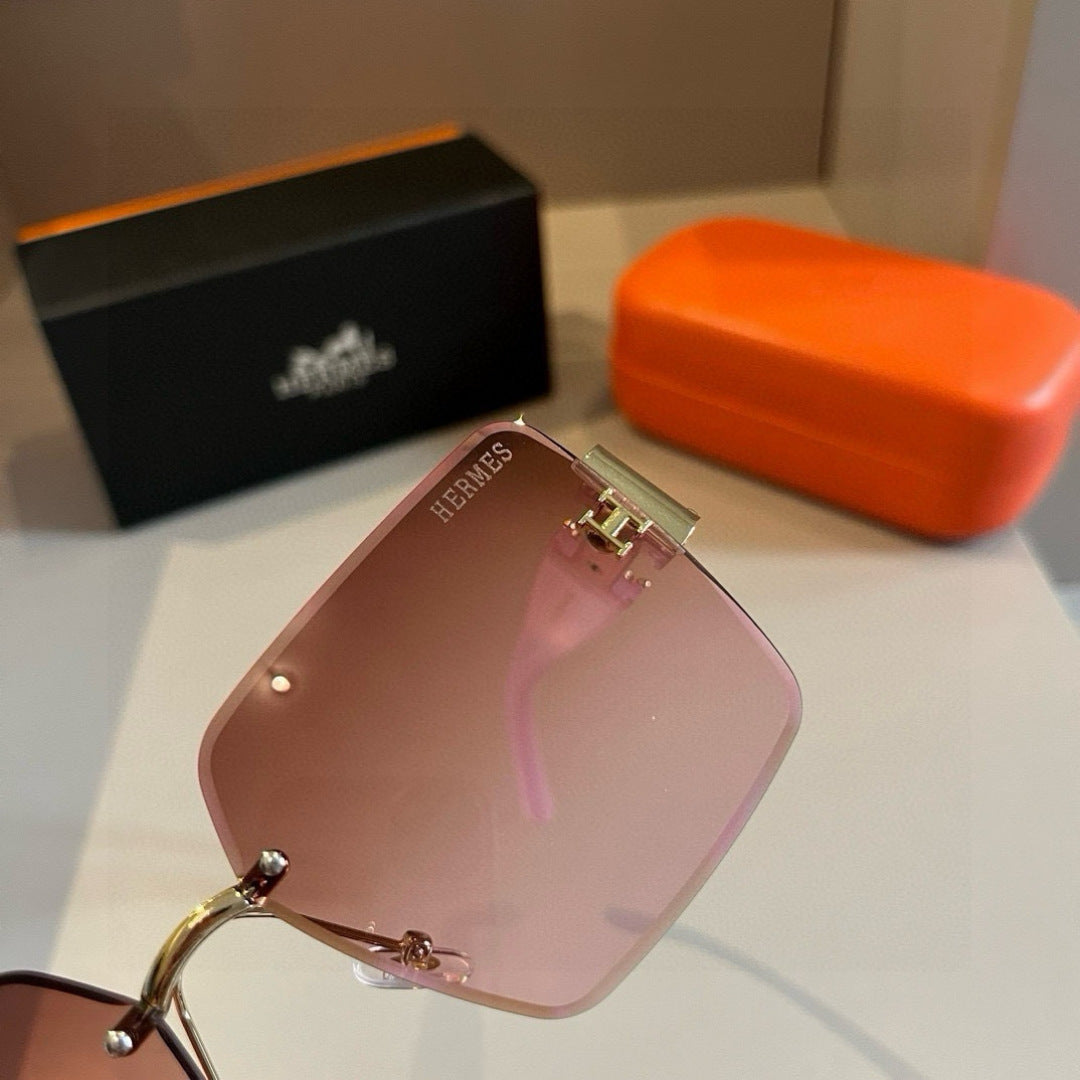 Hermès Oversized Red Lens Sunglasses for Women - 416532 - detail image 5