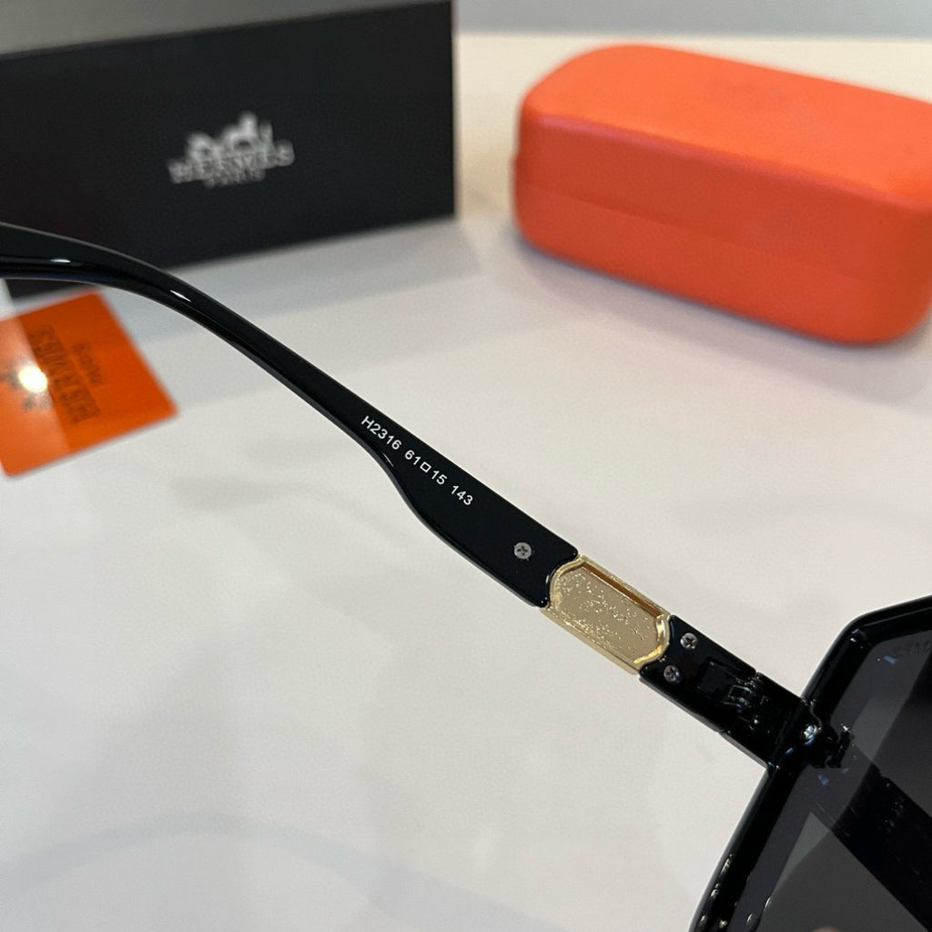 Hermès Round Black Lens Sunglasses for Women - detail image 9