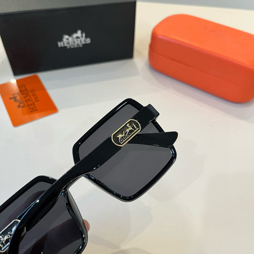 Hermès Round Black Lens Sunglasses for Women - detail image 8