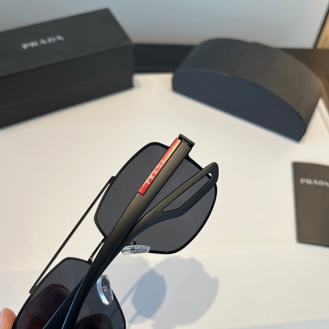 Prada Polarized Fashion Black Lens Sunglasses for Men - 158440 - detail image 8