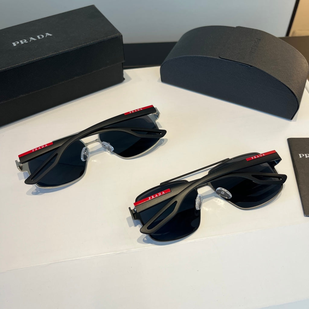 Prada Polarized Fashion Silver Lens Sunglasses for Men - 358384 - detail image 12