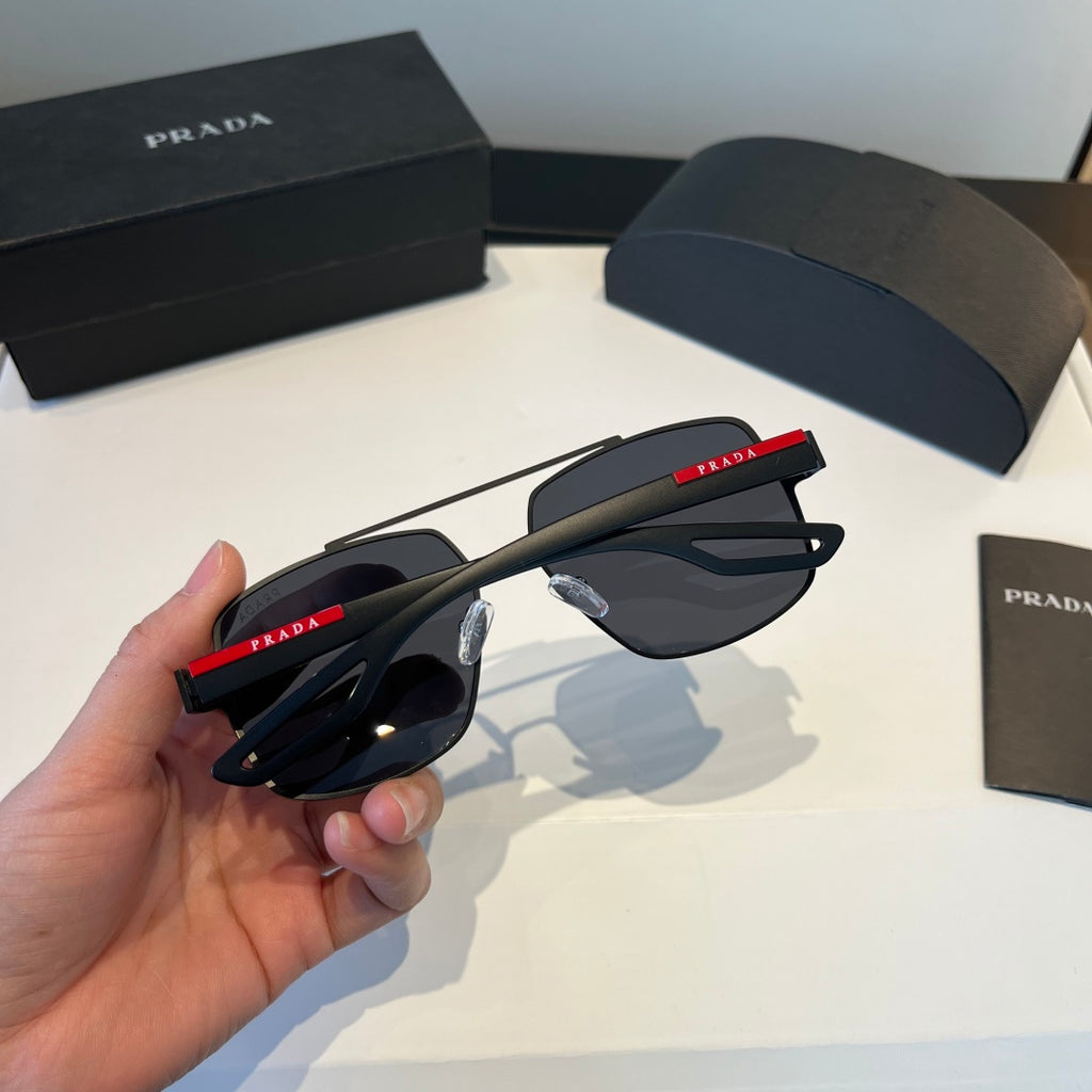 Prada Polarized Fashion Black Lens Sunglasses for Men - 358383 - detail image 7