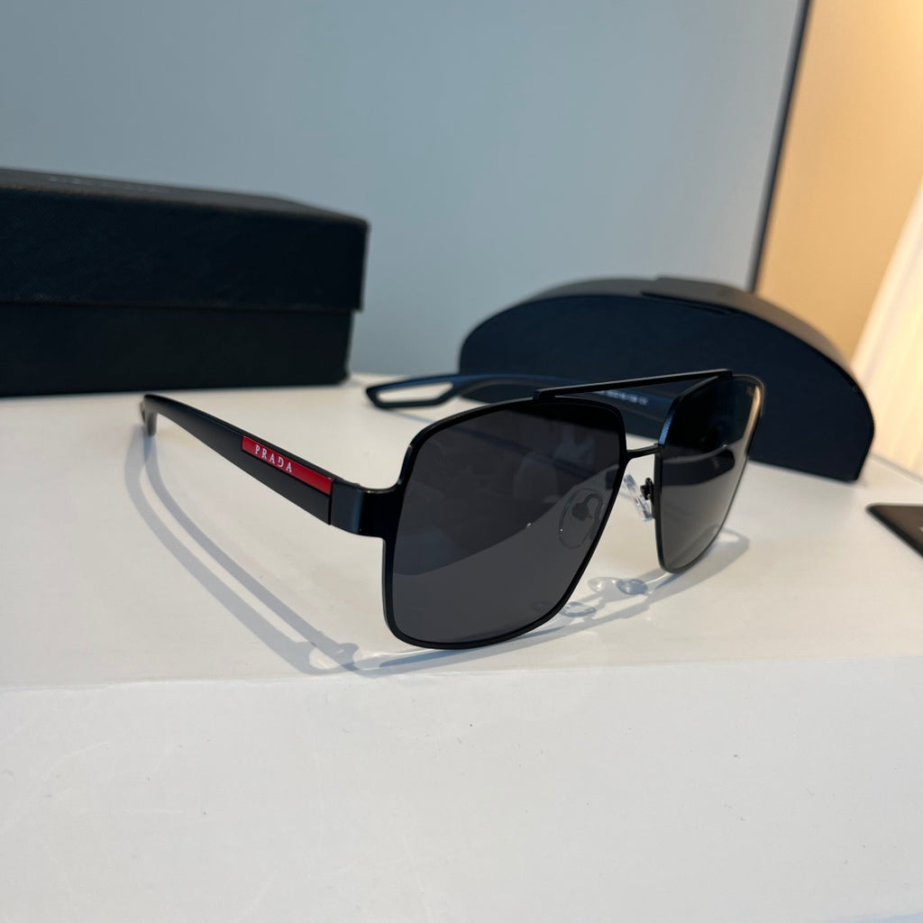 Prada Polarized Fashion Black Lens Sunglasses for Men - 358383