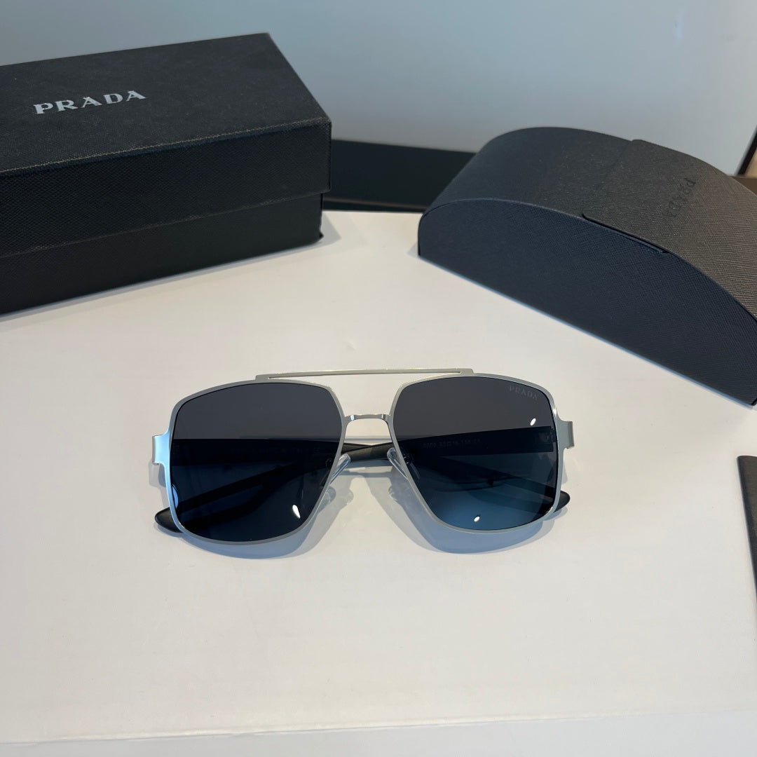 Prada Polarized Fashion Silver Lens Sunglasses for Men - 358384 - detail image 10