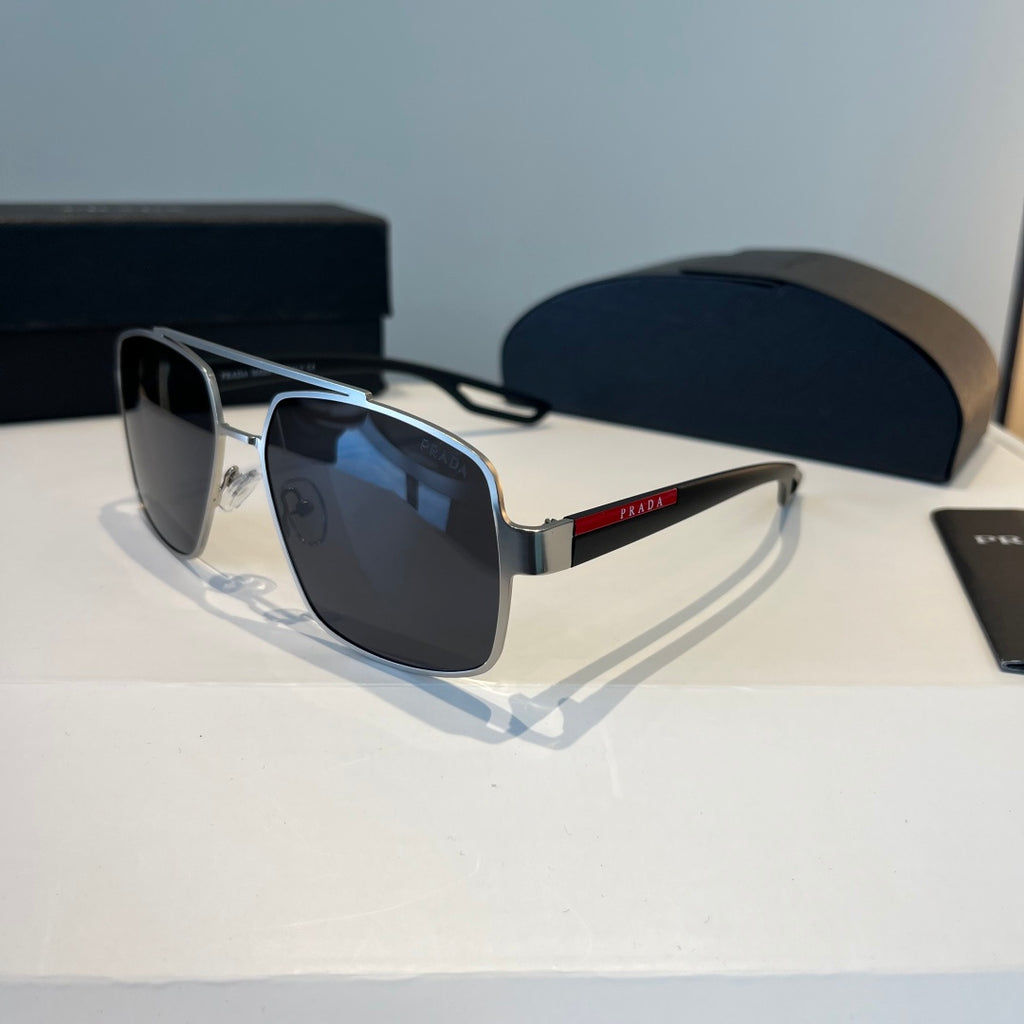 Prada Polarized Fashion Silver Lens Sunglasses for Men - 358384 - detail image 3