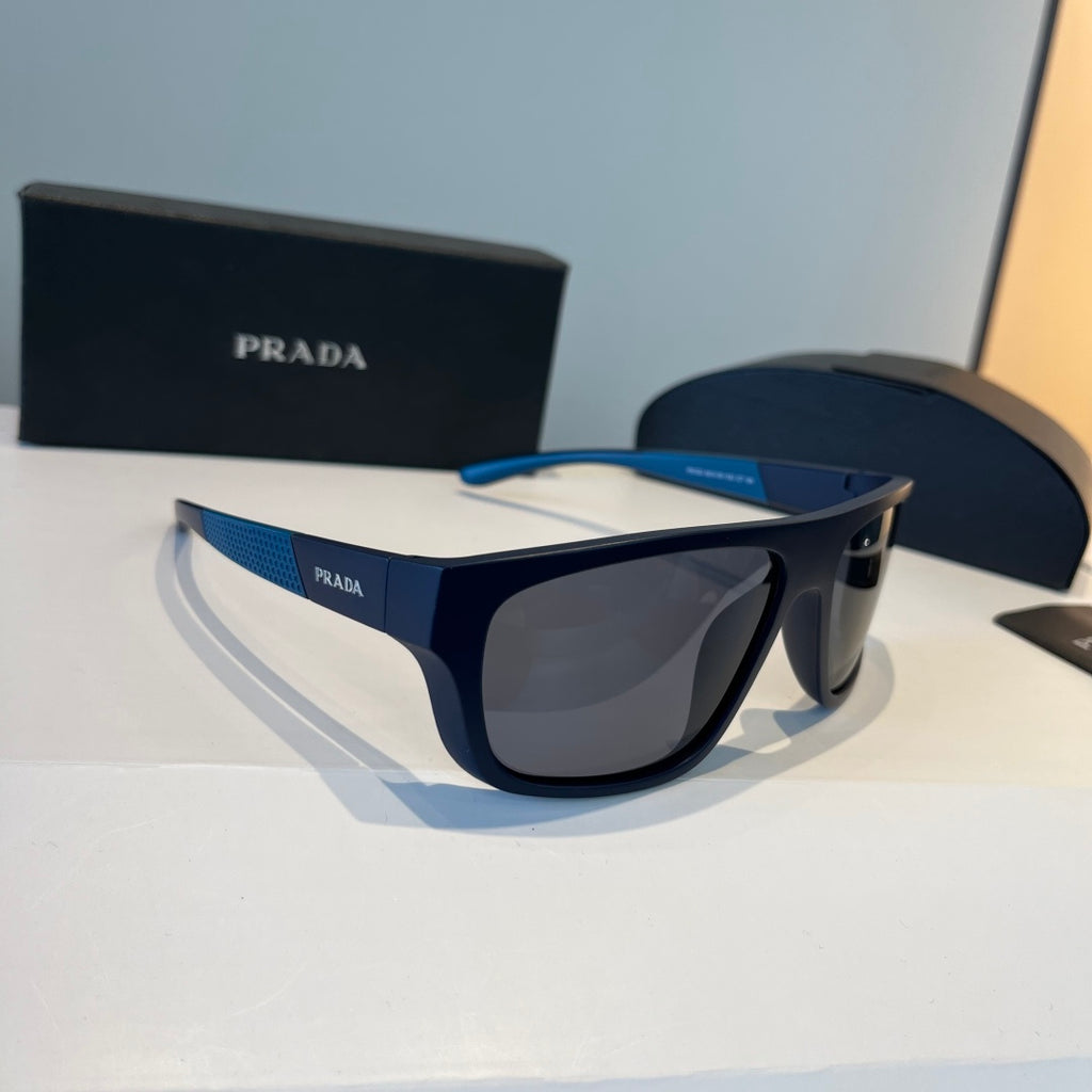 Prada Polarized Fashion Black Lens Sunglasses for Men - 358385