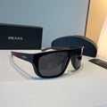 Prada Polarized Fashion Black Lens Sunglasses for Men - 358386