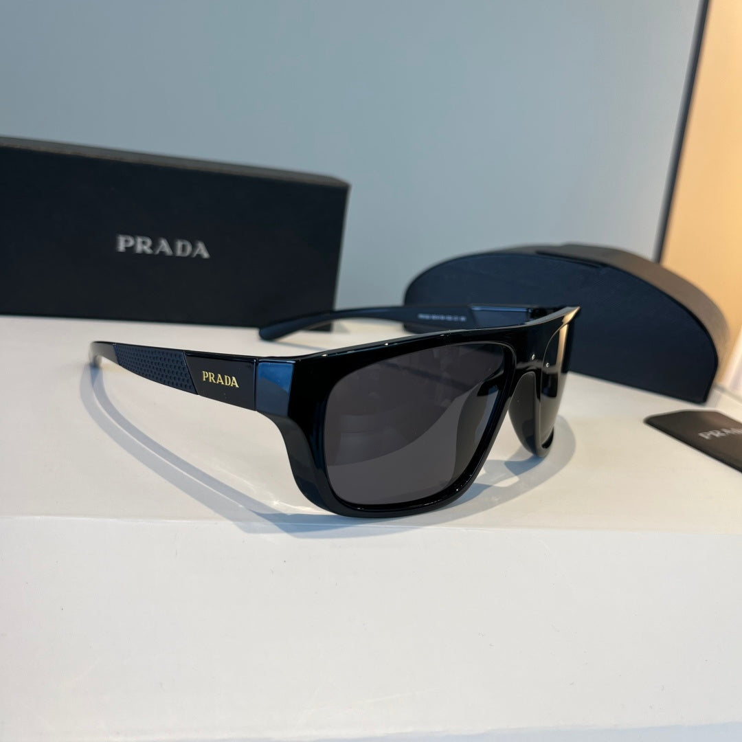 Prada Polarized Fashion Black Lens Sunglasses for Men - 358387