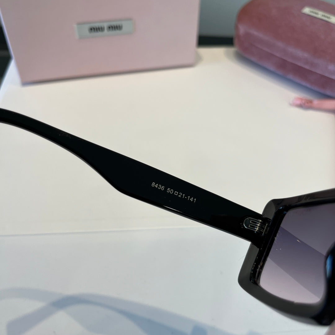 Miu Miu Square Black Lens Sunglasses for Men & Women - 383024 - detail image 5