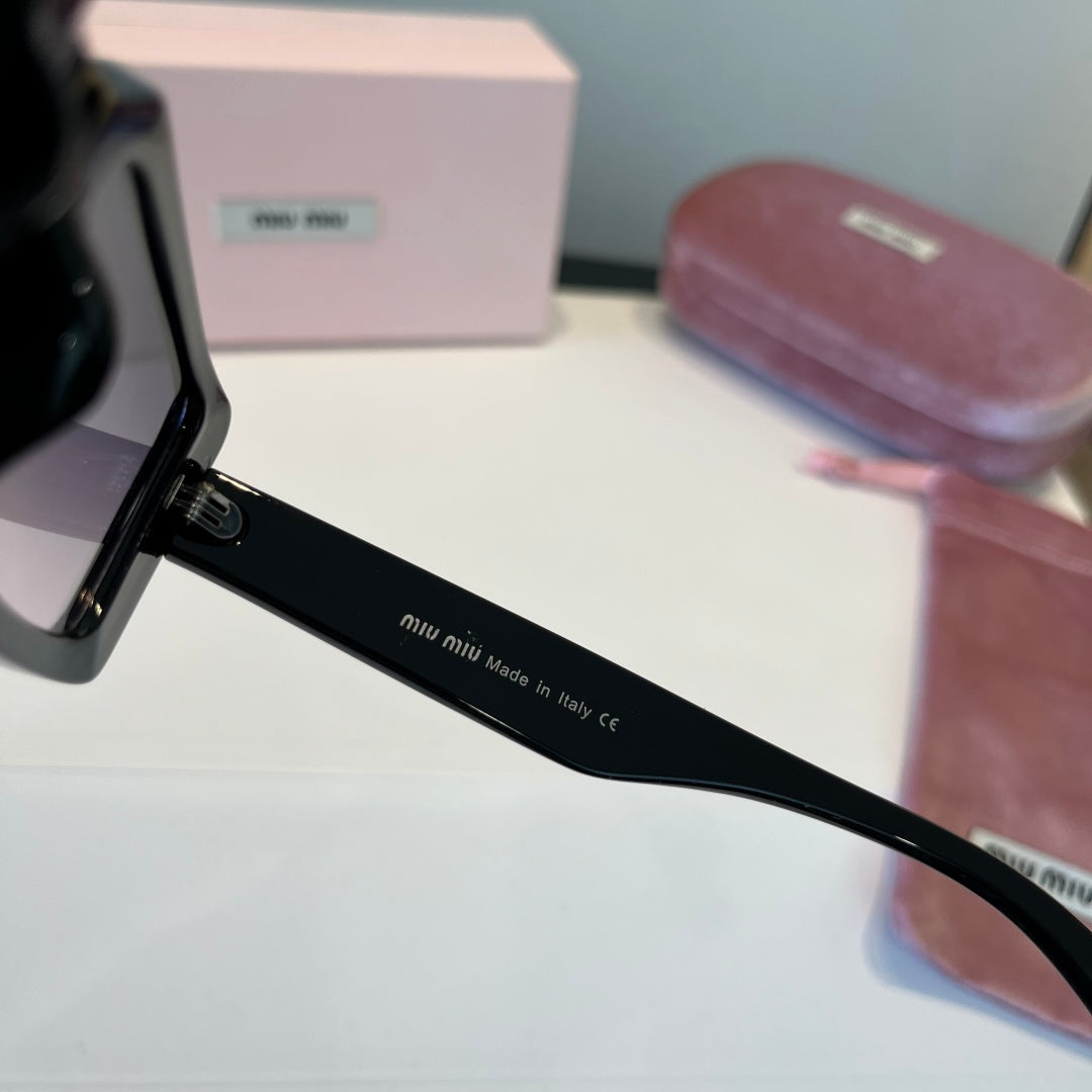 Miu Miu Square Black Lens Sunglasses for Men & Women - 383024 - detail image 4