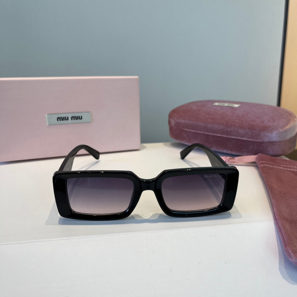Miu Miu Square Black Lens Sunglasses for Men & Women - 383024 - detail image 2