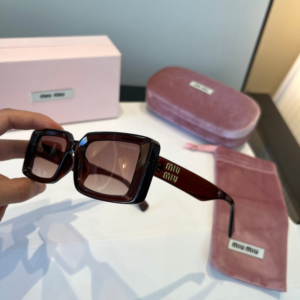 Miu Miu Square Black Lens Sunglasses for Men & Women - 383025 - detail image 4