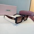 Miu Miu Square Black Lens Sunglasses for Men & Women - 383025