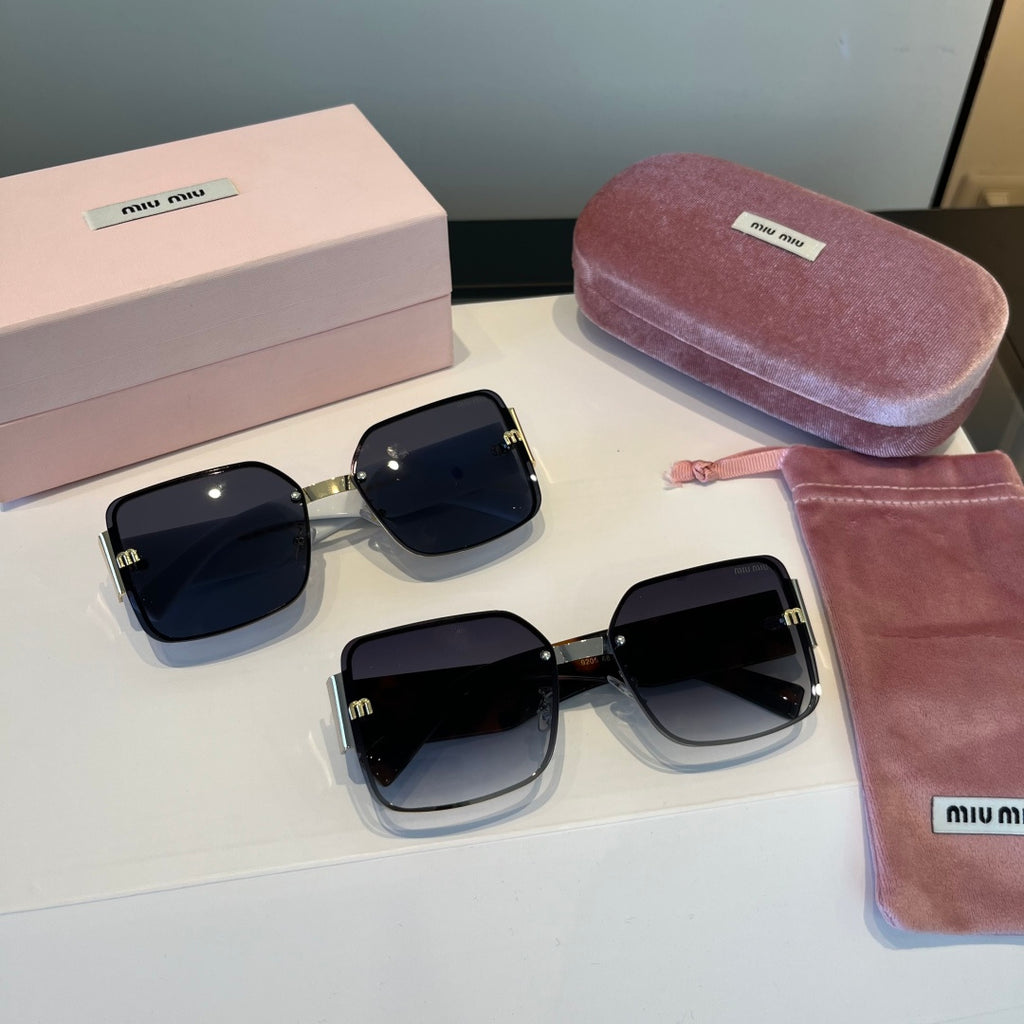 Miu Miu Lightweight Rimless Black Lens Sunglasses for Women - 432603 - detail image 11