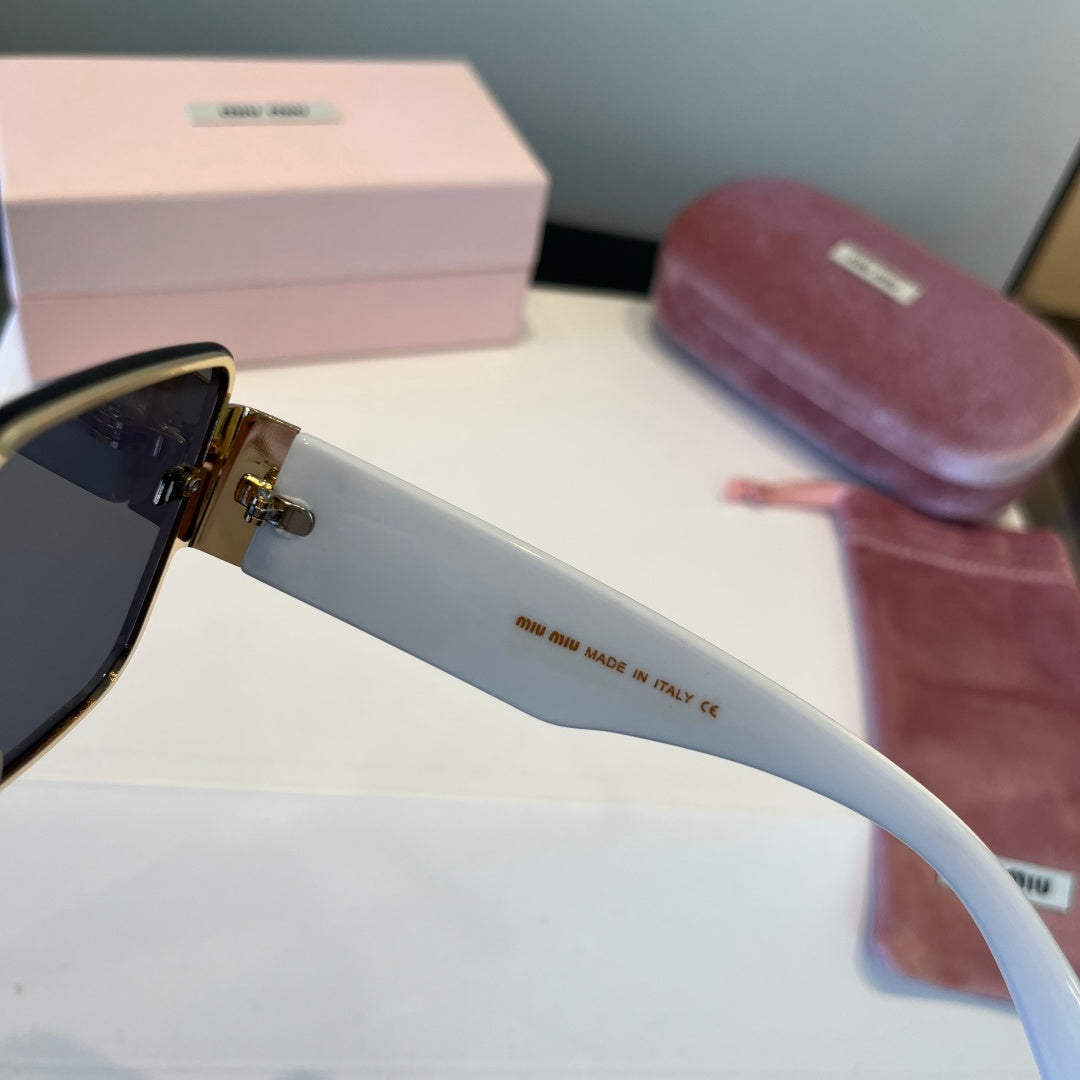 Miu Miu Lightweight Rimless Black Lens Sunglasses for Women - 466066 - detail image 5