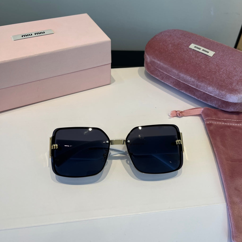 Miu Miu Lightweight Rimless Black Lens Sunglasses for Women - 466066 - detail image 10