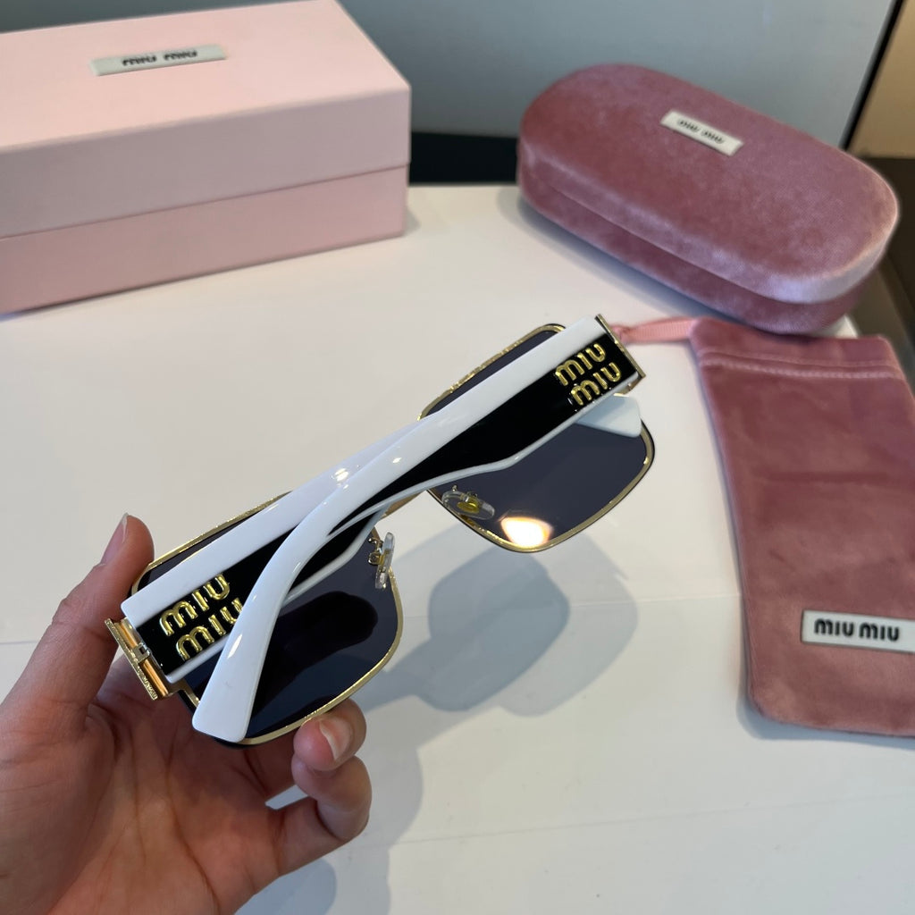 Miu Miu Lightweight Rimless Black Lens Sunglasses for Women - 432603 - detail image 7