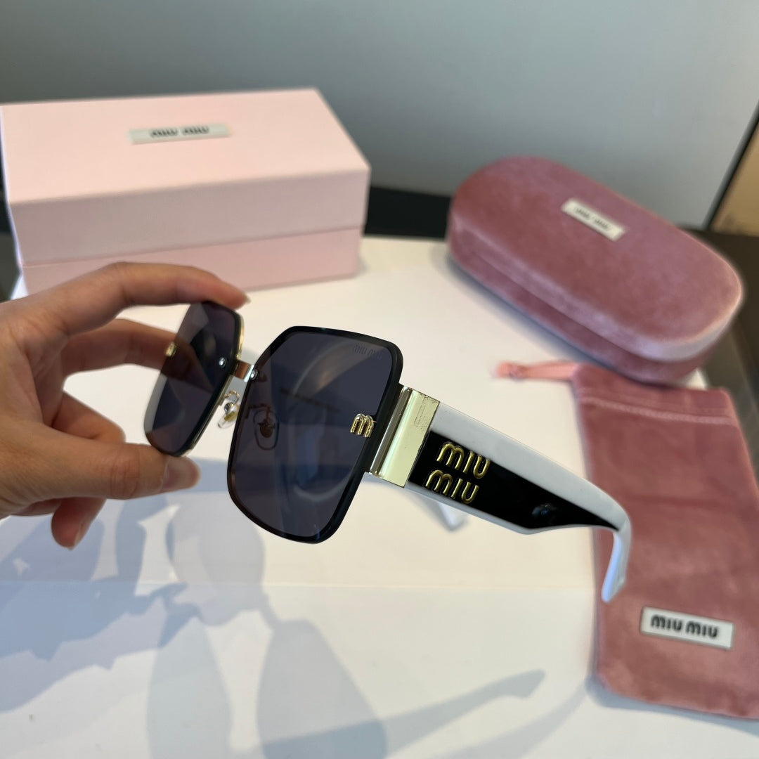 Miu Miu Lightweight Rimless Black Lens Sunglasses for Women - 432603 - detail image 4