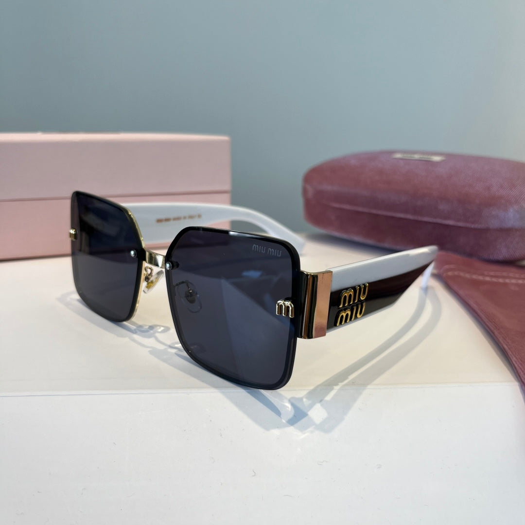 Miu Miu Lightweight Rimless Black Lens Sunglasses for Women - 432603 - detail image 3