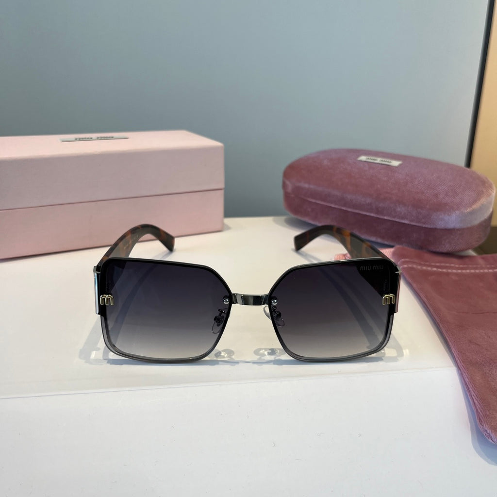 Miu Miu Lightweight Rimless Black Lens Sunglasses for Women - 432604 - detail image 2