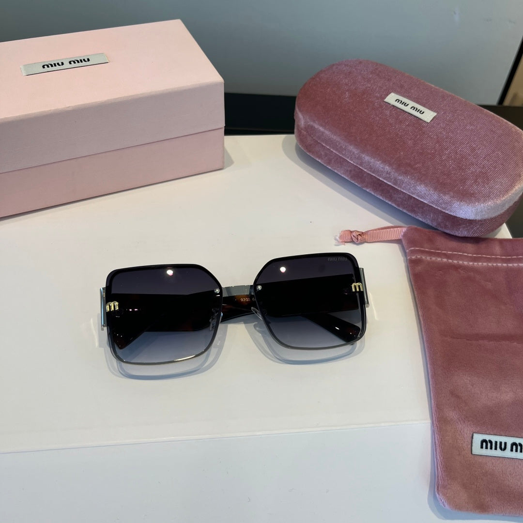 Miu Miu Lightweight Rimless Black Lens Sunglasses for Women - detail image 10