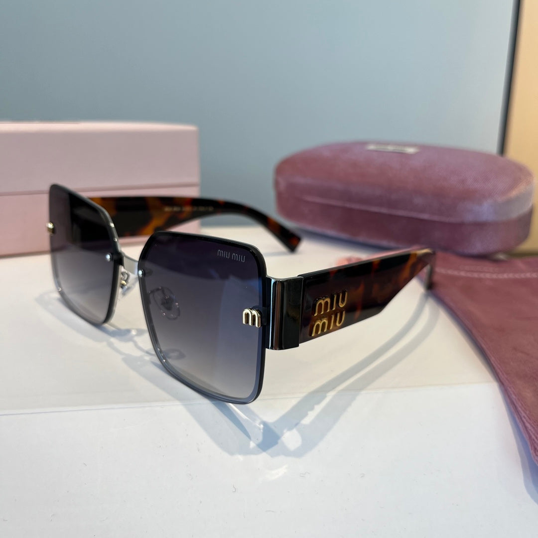 Miu Miu Lightweight Rimless Black Lens Sunglasses for Women - 432604 - detail image 3