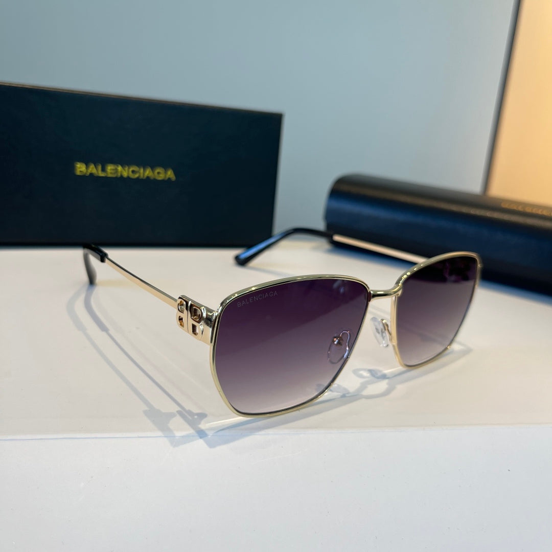Balenciaga Rectangular Purple Lens Sunglasses for Men & Women