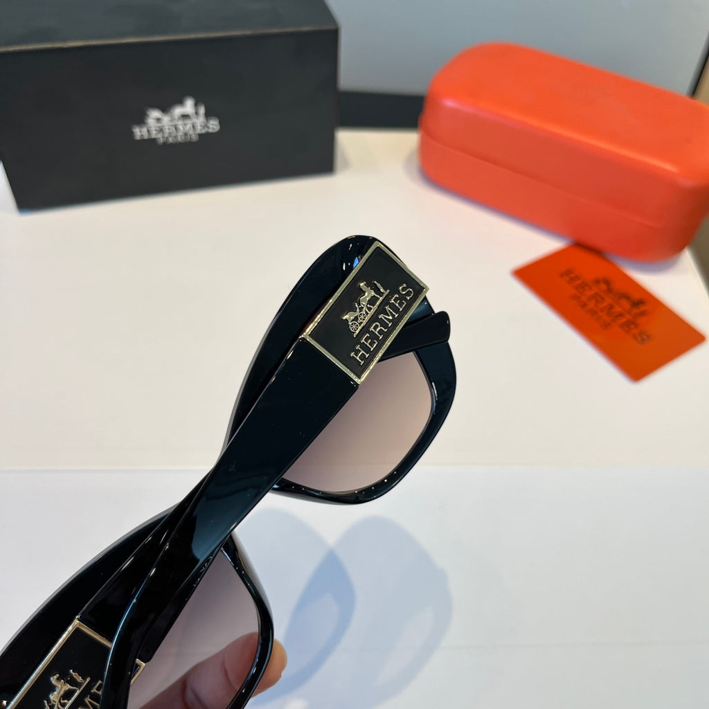 Hermès Oversized Black Lens Sunglasses for Women - 158681 - detail image 8