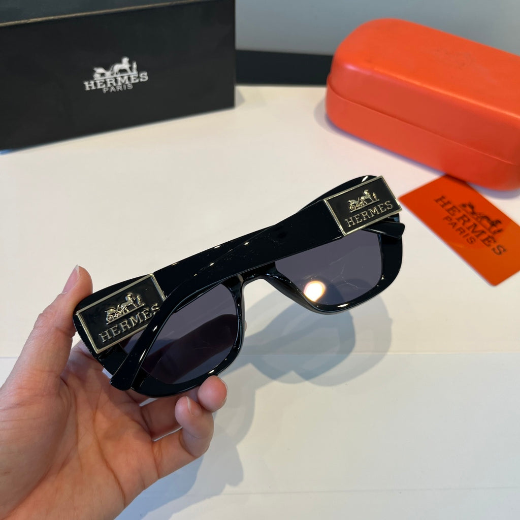 Hermès Oversized Black Lens Sunglasses for Women - 158684 - detail image 7