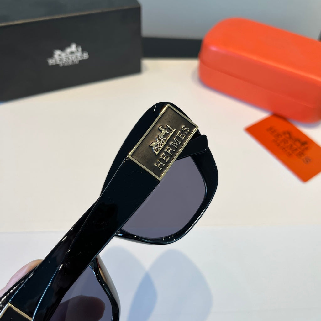 Hermès Oversized Black Lens Sunglasses for Women - detail image 8
