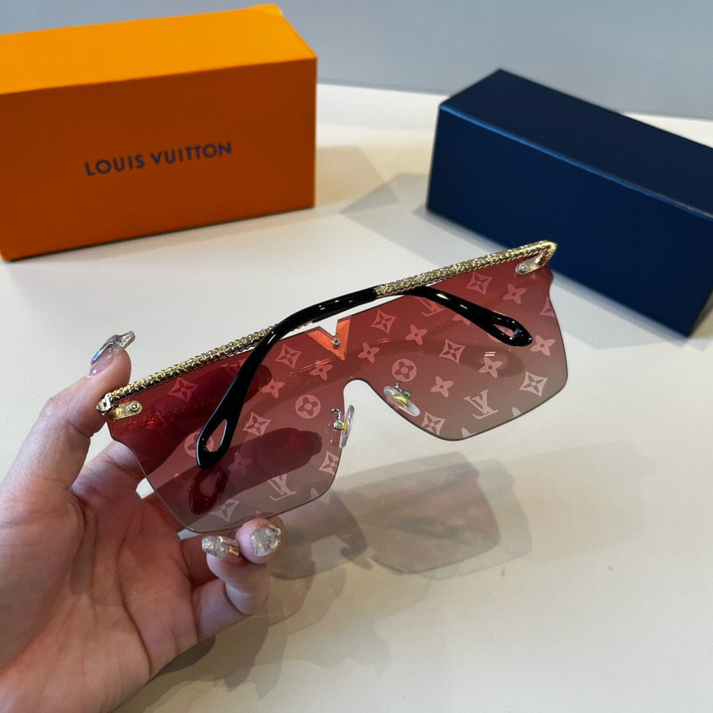 Louis Vuitton Metal Aviator Red Lens Sunglasses for Men & Women - 414810 - detail image 6