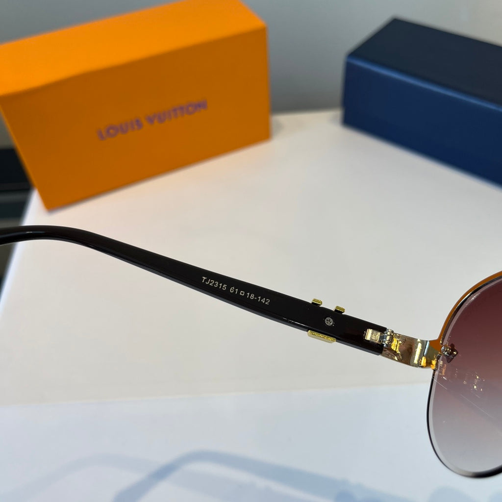 Louis Vuitton Metal Fashion Red Lens Sunglasses for Men & Women - detail image 10